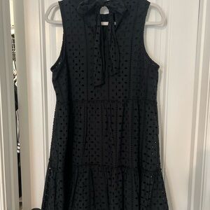 Mud Pie Black Eyelet Midi Dress